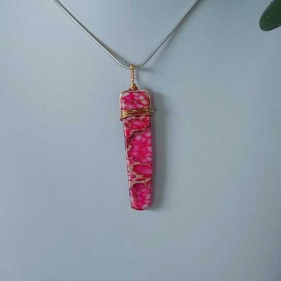 Sea sediment jasper pendant - Picture 3 of 3